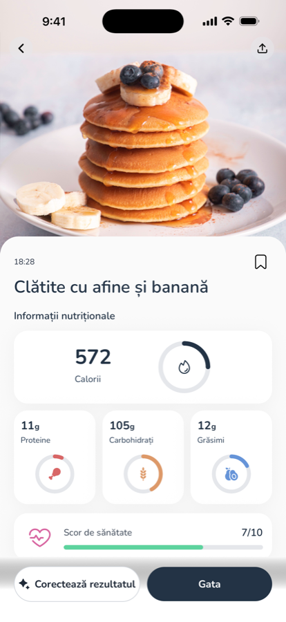 Valorile nutriționale după scanare
